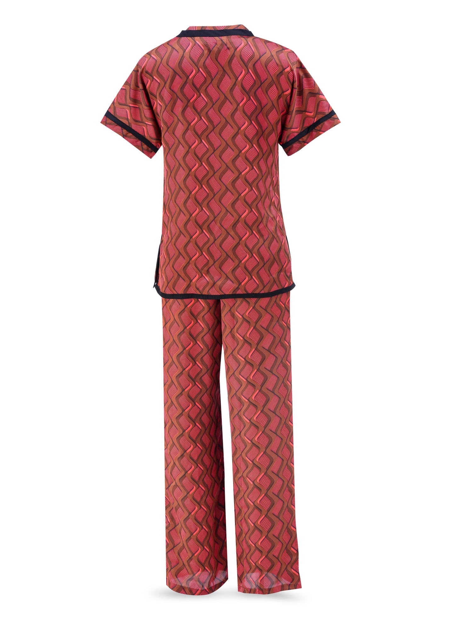 Satin Long Pajama Set-JL003