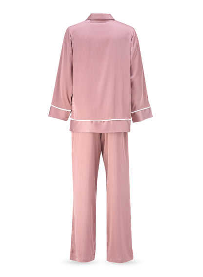 Satin Long Pajama Set-JL004