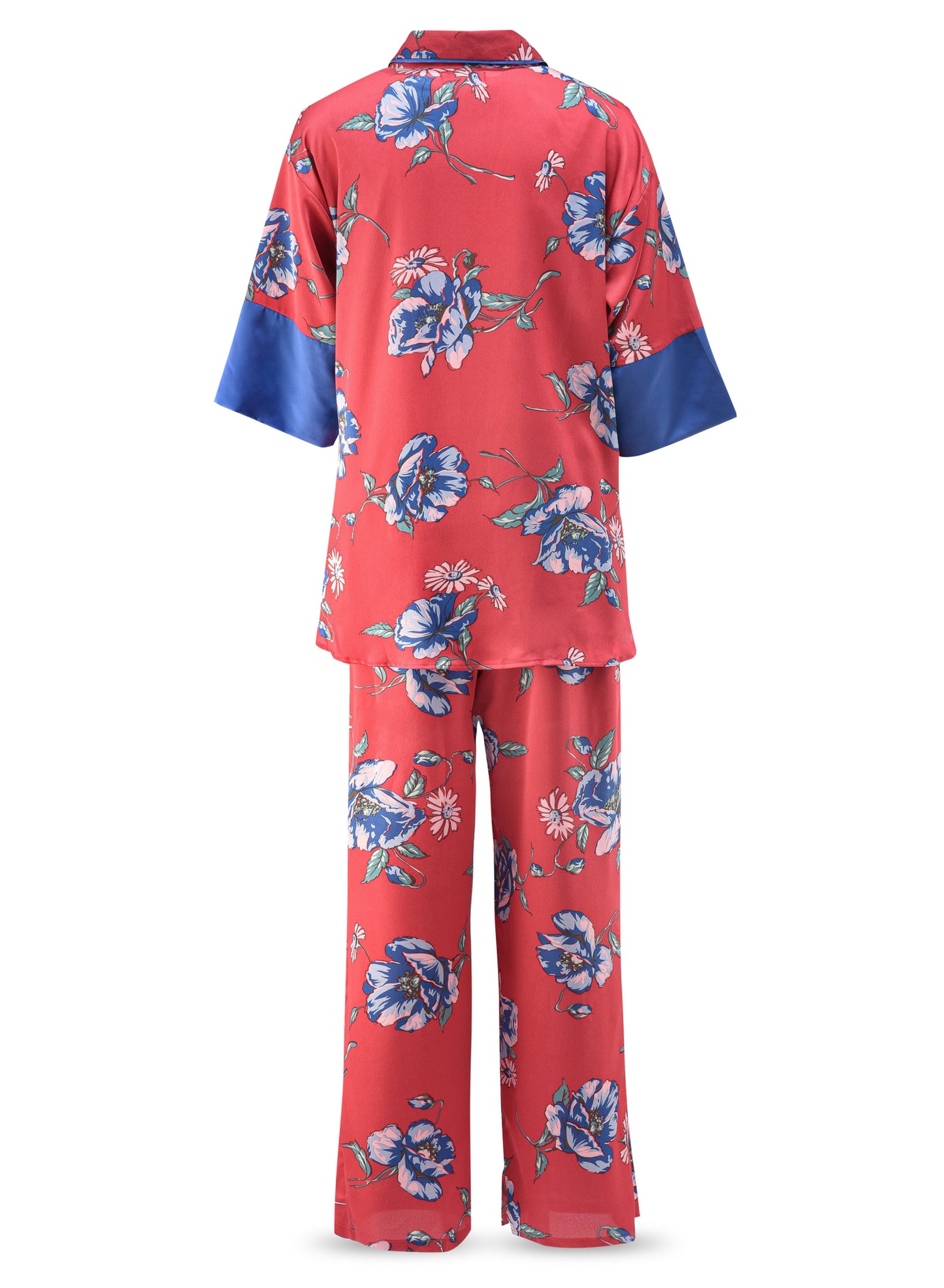 Satin Long Pajama Set-JL002